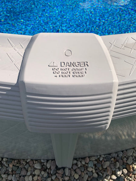 24' x 52"  Grande Above Ground Tan Resin Frame Swimming Pool, Steel Wall, Hayward Filter System,  EZ Bead Liner + Accessories + Confer 7200 A frame Ladder