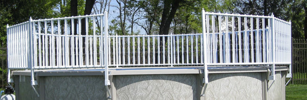 18x52 Torino Aluminum Above Ground Pool With Unibead Liner, Skimmer, and partial fence