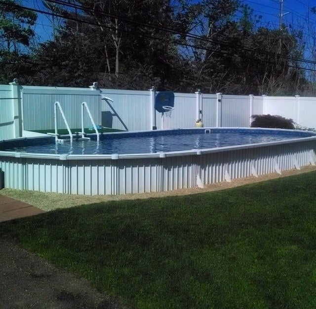 17x32 Aquasport Boulder Liner with Hayward 1HP Inground SuperPump, Hayward S244T sand filter, SP1084 inground Skimmer, Drop In Steps and Package